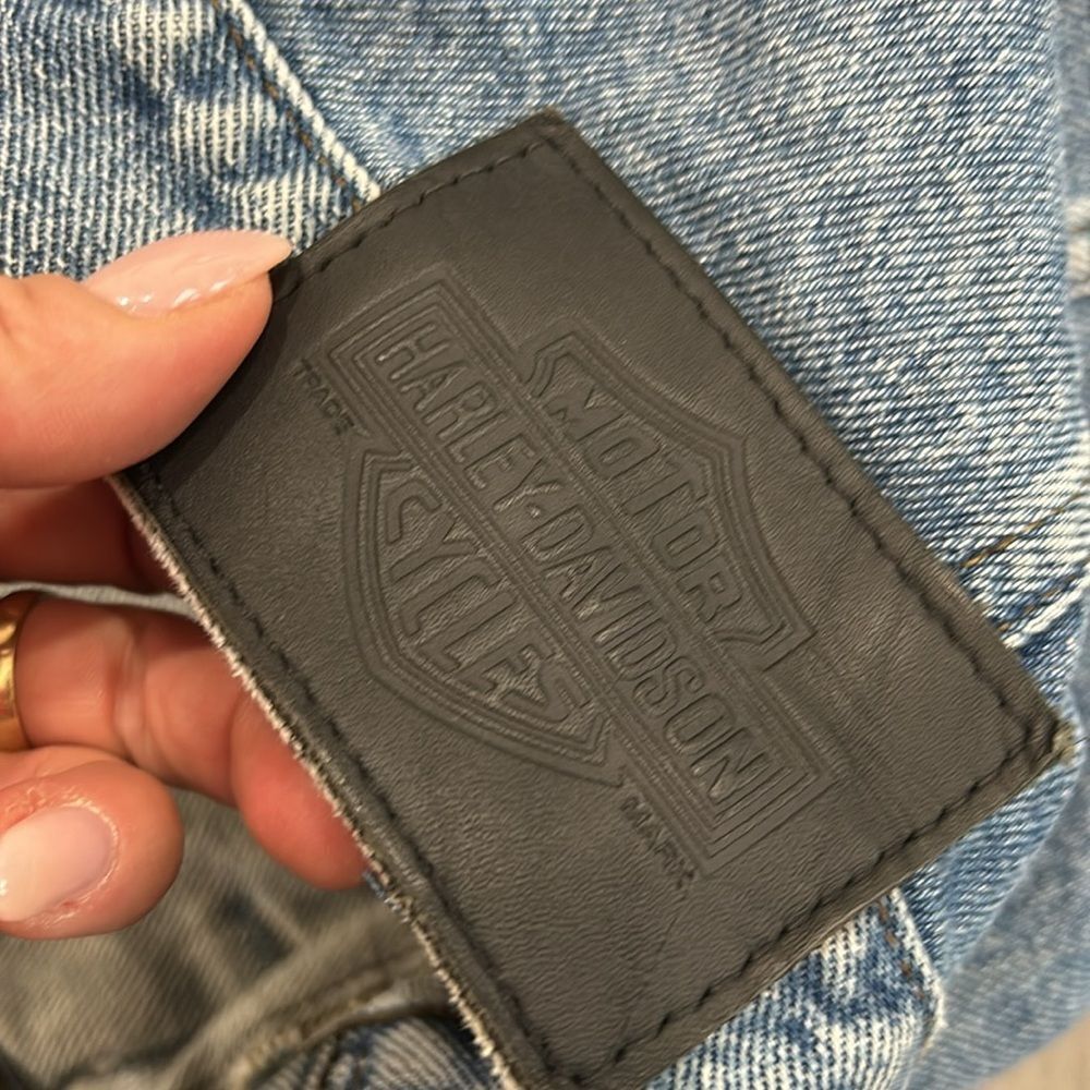 Harley Davidson denim jean jacket coat ￼ - Picture 5 of 6